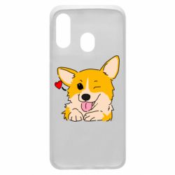 Чехол для Samsung A40 Cute Corgi Puppy - PrintSalon
