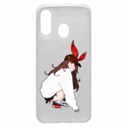 Чехол для Samsung A40 Genshin Impact Amber - PrintSalon