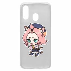 Чехол для Samsung A40 Genshin Impact chibi Diona - PrintSalon