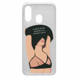 Чехол для Samsung A40 Gentleman Is Simply A Patient Wolf - PrintSalon