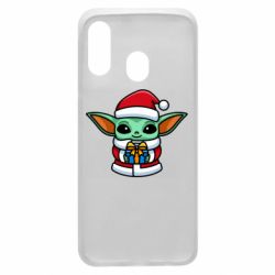 Чехол для Samsung A40 Grogu Santa Claus - PrintSalon