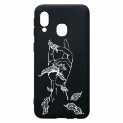Чехол для Samsung A40 Hand with leafs - PrintSalon