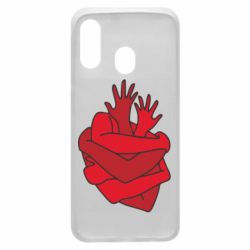 Чехол для Samsung A40 Heart out of hands - PrintSalon