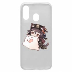 Чехол для Samsung A40 Hu Tao cat - PrintSalon