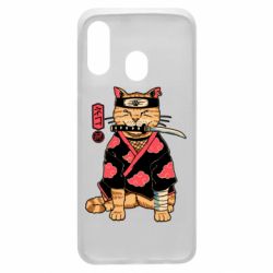 Чехол для Samsung A40 Japanese Akatsuki cat - PrintSalon
