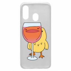 Чехол для Samsung A40 Качка і келих вина