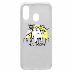 Чехол для Samsung A40 Кот Саймона, хочу на море - PrintSalon