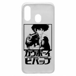 Чехол для Samsung A40 Ковбой Бибоп с ружьем - PrintSalon