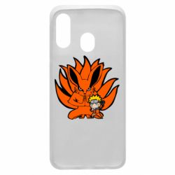 Чехол для Samsung A40 Kurama And Naruto - PrintSalon