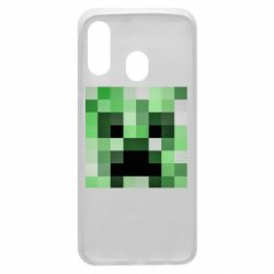 Чехол для Samsung A40 Minecraft minimalist Creeper - PrintSalon