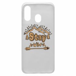 Чехол для Samsung A40 Mountains - Stay Wild - PrintSalon