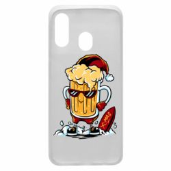 Чехол для Samsung A40 New Year's beer