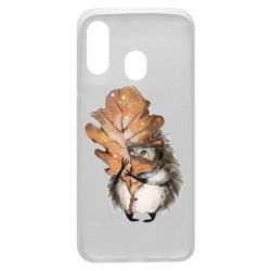 Чехол для Samsung A40 Осенний ежик - PrintSalon
