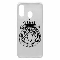 Чехол для Samsung A40 Папа-Тигр - PrintSalon