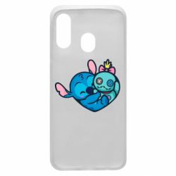 Чехол для Samsung A40 Стич с куклой - PrintSalon