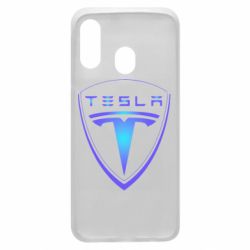 Чехол для Samsung A40 Tesla logo gradient - PrintSalon