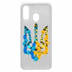 Чохол для Samsung A40 Тризуб квіти Україна - PrintSalon