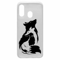 Чехол для Samsung A40 Wolf And Fox - PrintSalon