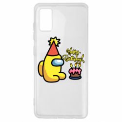 Чохол для Samsung A41 Among Us Happy Birthday - PrintSalon