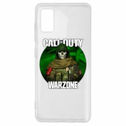 Чехол для Samsung A41 Call of duty Warzone ghost green background - PrintSalon