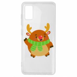 Чехол для Samsung A41 Deer in a scarf - PrintSalon