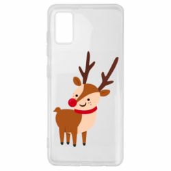 Чехол для Samsung A41 Deer with red nose - PrintSalon