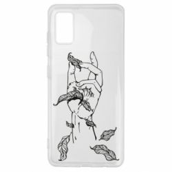 Чехол для Samsung A41 Hand with leafs - PrintSalon