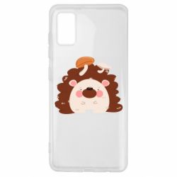 Чехол для Samsung A41 Hedgehog with mushrooms - PrintSalon