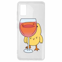 Чехол для Samsung A41 Качка і келих вина - PrintSalon