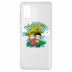 Чехол для Samsung A41 Love is ... in the rain - PrintSalon