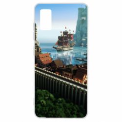 Чехол для Samsung A41 Minecraft beautiful town