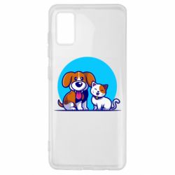 Чехол для Samsung A41 Собачка и котик - PrintSalon