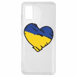 Чехол для Samsung A41 Украина сердце с царапинами - PrintSalon