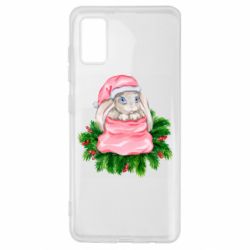 Чехол для Samsung A41 Заяц Новогодний - PrintSalon