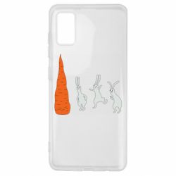 Чехол для Samsung A41 Зайцы возле морковки - PrintSalon