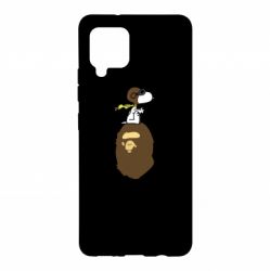 Чехол для Samsung A42 5G A bathing ape peanuts - PrintSalon
