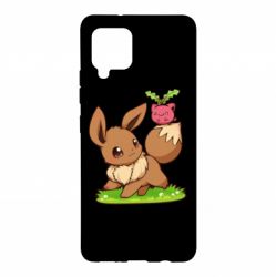 Чехол для Samsung A42 5G Eevee with Hoppip-PrintSalon Чехол для Samsung A42 5G Eevee with Hoppip