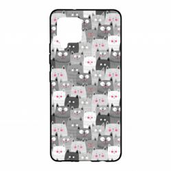 Чохол для Samsung A42 5G Gray cats pattern - PrintSalon