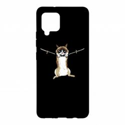 Чехол для Samsung A42 5G Grumpy Cat On The Rope - PrintSalon