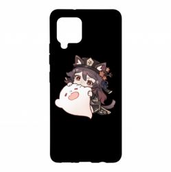 Чехол для Samsung A42 5G Hu Tao cat - PrintSalon