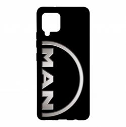 Чехол для Samsung A42 5G Man metallic logo - PrintSalon