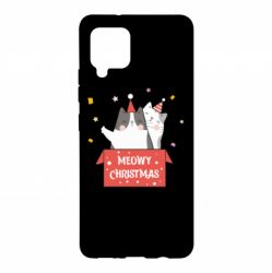 Чехол для Samsung A42 5G Meowy Christmas ( present box ) - PrintSalon