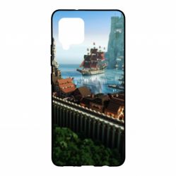 Чехол для Samsung A42 5G Minecraft beautiful town - PrintSalon