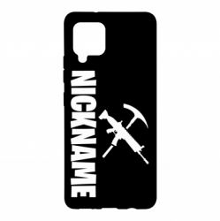 Чехол для Samsung A42 5G Nickname fortnite weapons - PrintSalon