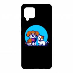 Чехол для Samsung A42 5G Собачка и котик - PrintSalon