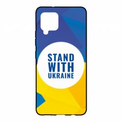 Чохол для Samsung A42 5G Stand with UKRAINE geometric - PrintSalon