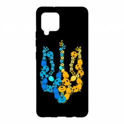 Чохол для Samsung A42 5G Тризуб квіти Україна - PrintSalon