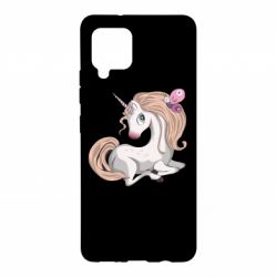 Чехол для Samsung A42 5G Unicorn with bow tie - PrintSalon