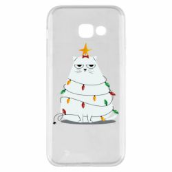 Чехол для Samsung A5 2017 Cat and Christmas Lights - PrintSalon