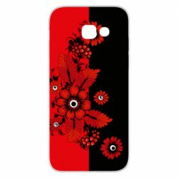 Чохол для Samsung A5 2017 Червоні квіти - PrintSalon